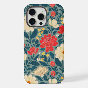 Rot, Grün und Creme Chinoiserie iPhone 15 Pro Max Hülle