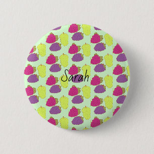 Rot, Grün und Lila Button
