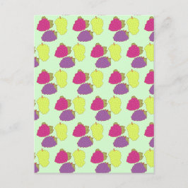 Rot, Grün und Lila Postkarte