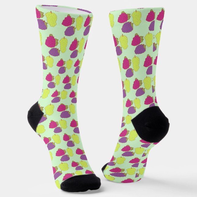Rot, Grün und Lila Socken (Gewinkelt)