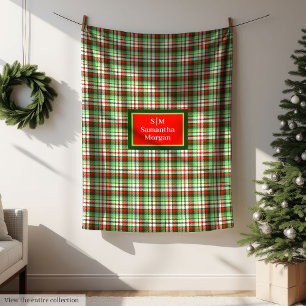 Rot Grün Weihnachtsdecke Moderne Gemütliche Optik Fleecedecke