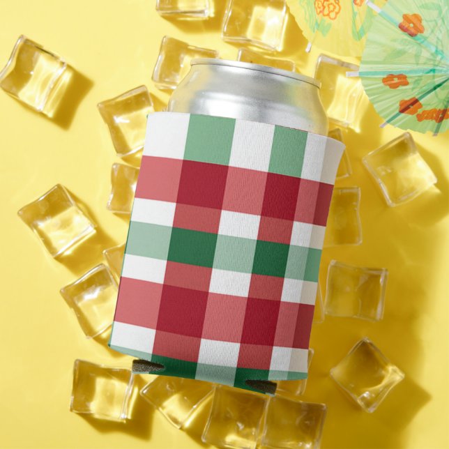 Rot-Grün-Weiße Schachbretter können kühler werden Dosenkühler (In Situ Sommer)