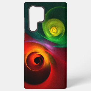 Rot Grün Yin Yang Moderne Abstrakte Kunst Muster # Samsung Galaxy Hülle