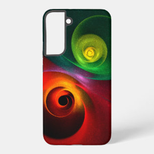 Rot Grün Yin Yang Moderne Abstrakte Kunst Muster # Samsung Galaxy Hülle