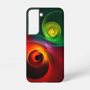 Rot Grün Yin Yang Moderne Abstrakte Kunst Muster # Samsung Galaxy Hülle