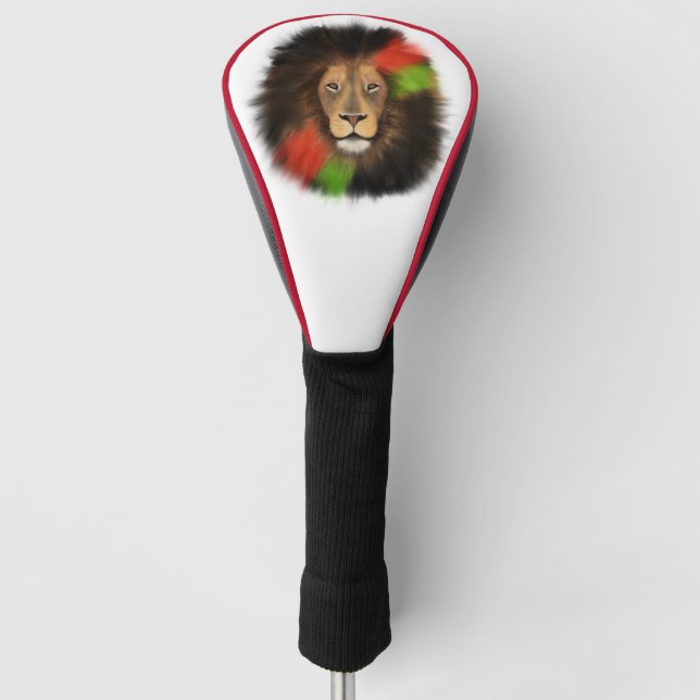 Rot-Grüne-Dschungelkatze Golf Headcover (Vorderseite)