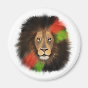 Rot-Grüne-Dschungelkatze Magnet
