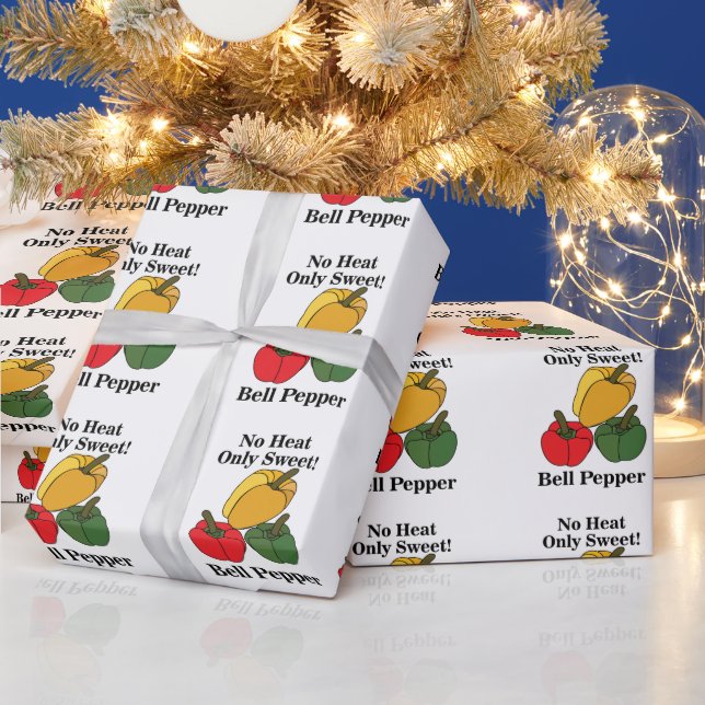 Rot Grüne Gelbe Paprika Paprika Lustig Geschenkpapier (Feiertage)