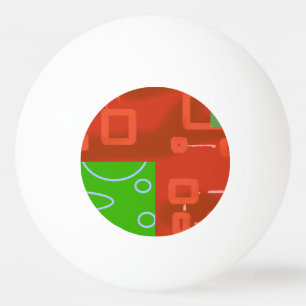 Rot Grüne Weihnachten Tischtennisball