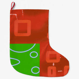 Rot-grüne Weihnachtsstrumpf Großer Weihnachtsstrumpf