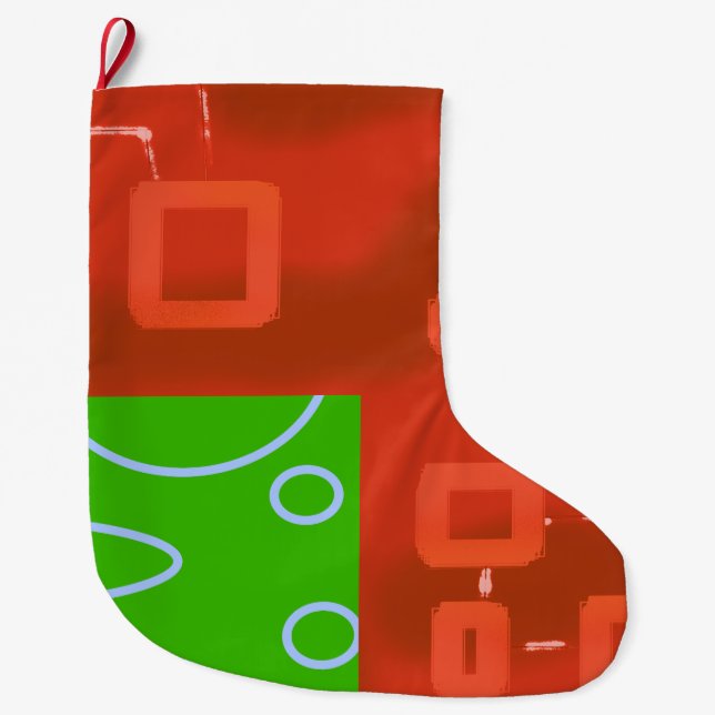 Rot-grüne Weihnachtsstrumpf Großer Weihnachtsstrumpf (Vorderseite)