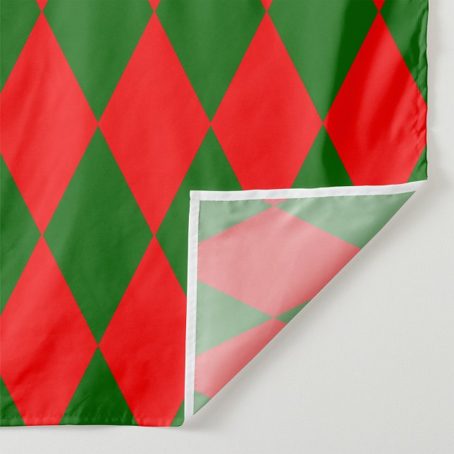 Rot-grünes Harlekin-Karo-Design  Stoff (Von Creator hochgeladen)