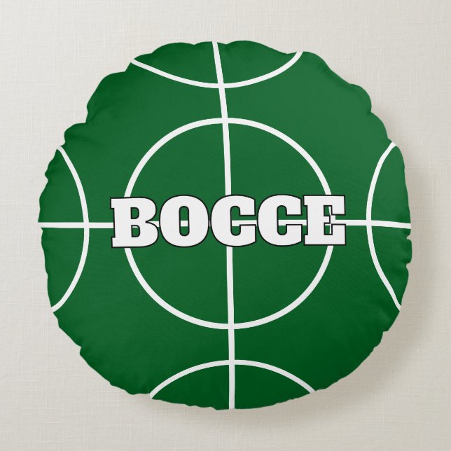 Rot-grünes, rotes, grünes Ball-Kissen Rundes Kissen (Vorderseite)