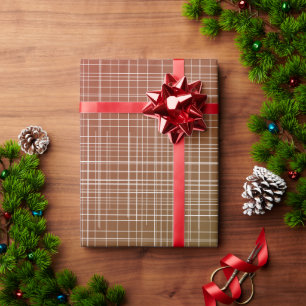 Rot-grünes Schachbrettmuster-Geschenkpapier mit Fa Geschenkpapier