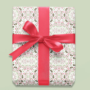 Rot-grünes Weihnachtsmuster  Geschenkpapier
