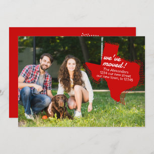 Rot haben wir uns bewegt - gepunktete Texas bewege Ankündigung