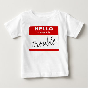 Rot "hallo mein Name ist personalisiertes Baby T-shirt