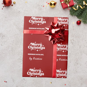 Rot handgefertigt von Weihnachtsgeschenk-Verpackun Geschenkpapier