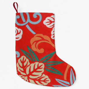Rot-Hawaiianischer Kimono: Vintager Blumen Kleiner Weihnachtsstrumpf