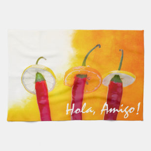 Rot, heiß, Chili Geschirrtuch