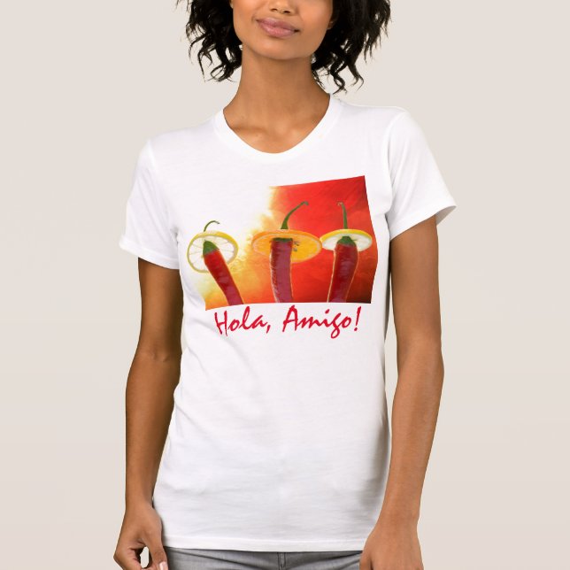 Rot, heiß, der Chili T-Shirt (Vorderseite)