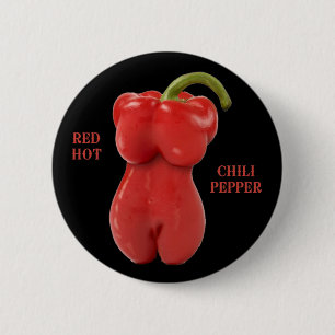 Rot - heißer Chili-Pfeffer Button