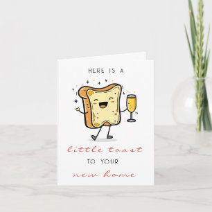 Rot Hier ist ein kleiner Toast auf Ihr neues Zuhau Karte