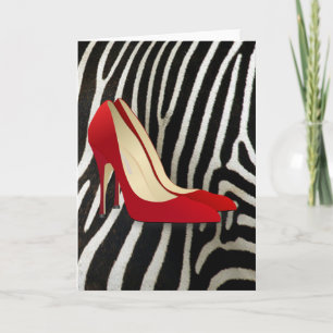 Rot-High-Heels Karte
