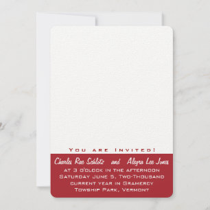 Rot Ihr Foto Hochzeitseinladungen Einladung