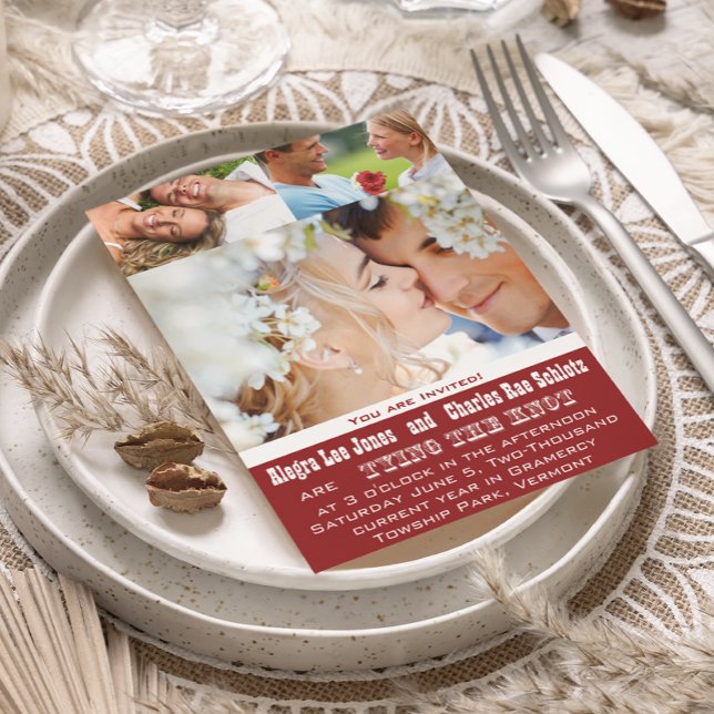 Rot Ihr Foto Hochzeitseinladungen Einladung (Von Creator hochgeladen)