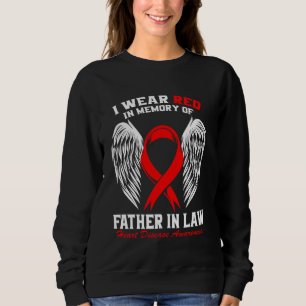 Rot im Gedenken an meinen Vater im Jura Herzkrankh Sweatshirt