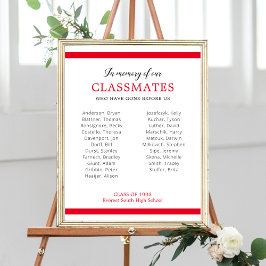 Rot im Gedenken an unsere Klassenkameraden Wieders Poster