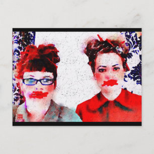 Rot im Gesicht Postkarte