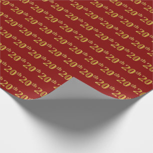 Rot, Imitat-Gold20. (zwanzigstes) Ereignis Geschenkpapier