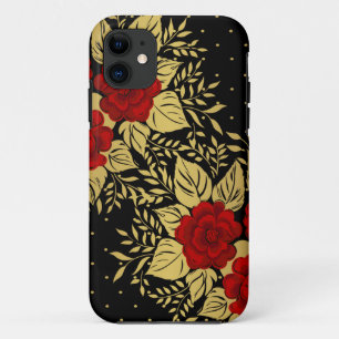 Rot, Imitat, Gold, Rosen, Muster, Chic, elegant, Case-Mate iPhone Hülle