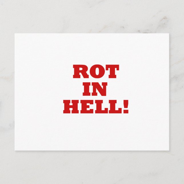Rot in Hell Postkarte (Vorderseite)