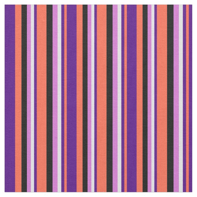 Rot, Indigo, Lavendel, Orchid & Black Lines Stoff (Nahaufnahme)