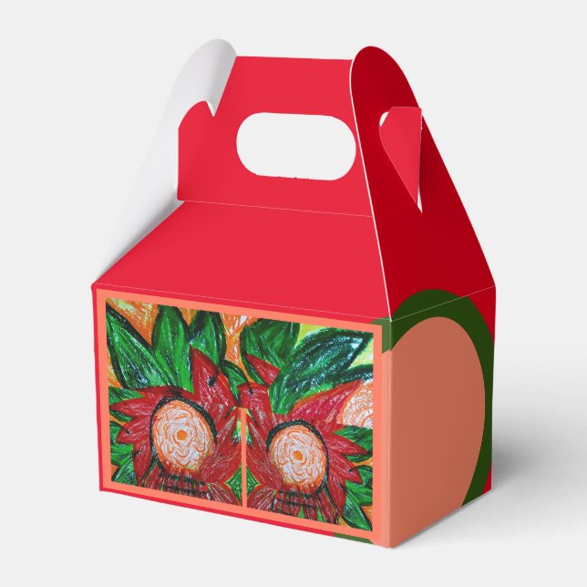 Rot indonesisch geschenkschachtel (Vorderseite)