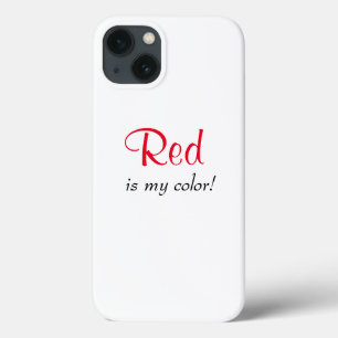 Rot ist meine Farbe Süßes Zitat Case-Mate iPhone Hülle