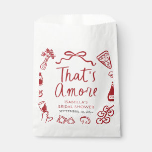 Rot Italienisch Das ist Amore Pizza Pasta Brautpar Geschenktütchen