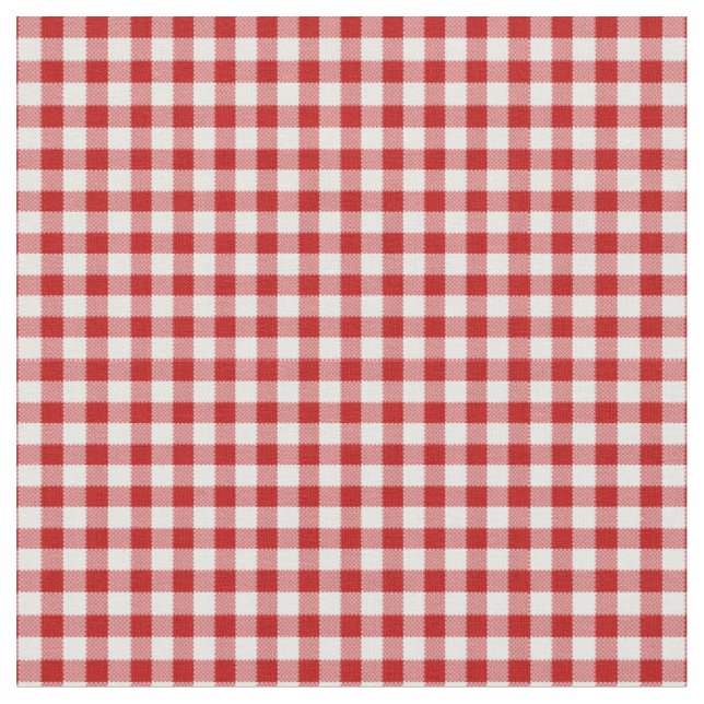 Rot Kariert, Rot Gingham Stoff (Nahaufnahme)