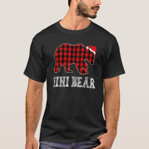 Rot karierter Nini-Bär-Weihnachts-Pyjama passend f T-Shirt