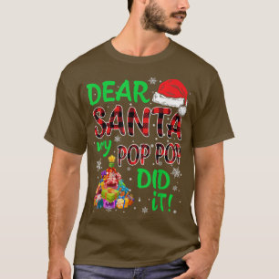 Rot karierter Weihnachtsmannhut Weihnachten Lieber T-Shirt