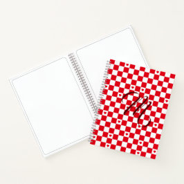Rot kariertes Muster Hintergrund Notizbuch