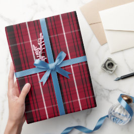 Rot kariertes Weihnachtspapier Geschenkpapier