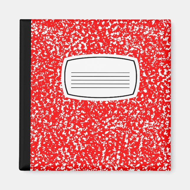 Rot-Kompositionsbuch Magnet (Vorne)