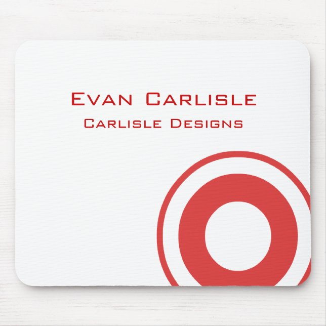 Rot kreist Mousepad | TBM ein (Vorne)