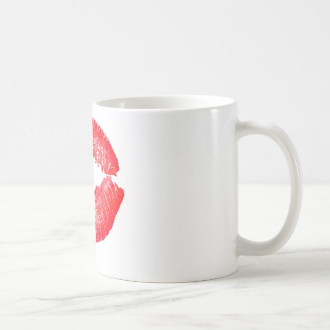 Rot-küssende Lippen Kaffeetasse (Rechts)