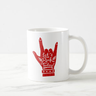 Rot lässt Felsen heute Posegrunge-Tasse übergebe Kaffeetasse