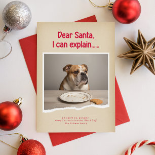 Rot Lieber Santa, ich kann es erklären Lustiger Hu Feiertagskarte